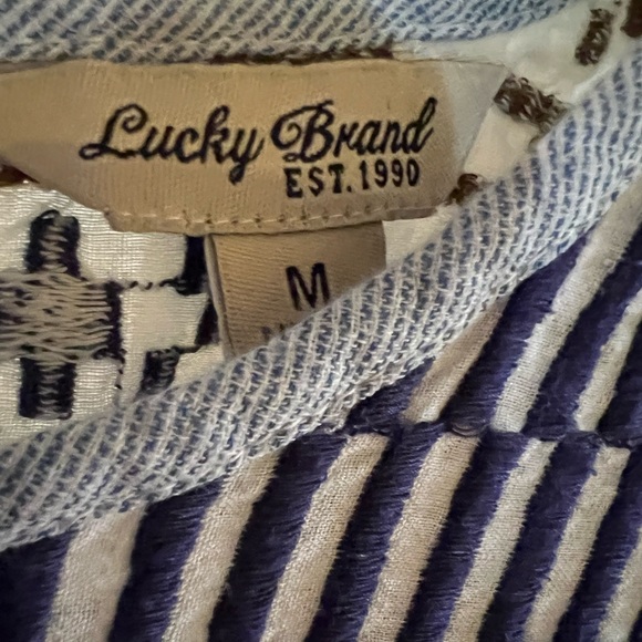 Lucky Brand Embroidered Pin-tuck Tank Top - Picture 6 of 9